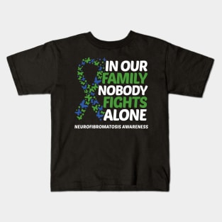 In Our Family Nobody Fights Alone Neurofibromatosis Awareness Kids T-Shirt